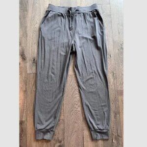 Cozy Earth Bamboo Jogger Pants Size M Dark Gray Taupe Soft Stretch Lounge Travel
